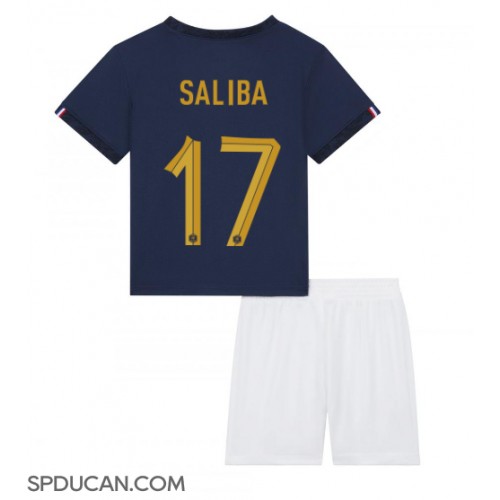 Dječji Nogometni Dres Francuska William Saliba #17 Domaci SP 2022 Kratak Rukav (+ Kratke hlače)